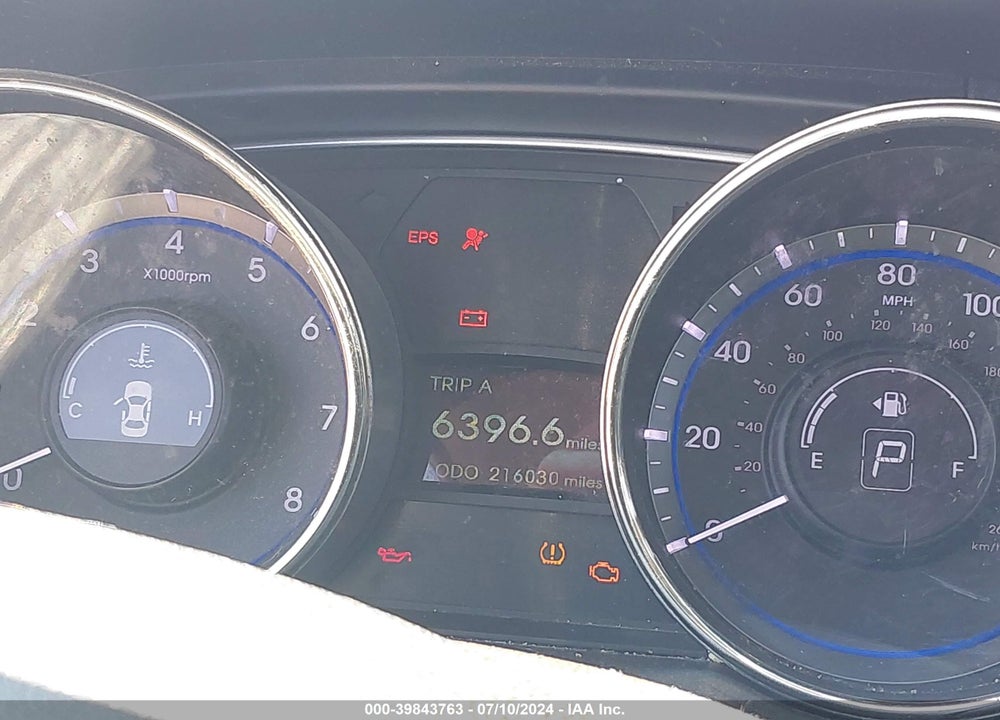 2012 HYUNDAI SONATA SE VIN: 5NPEC4AC4CH387334