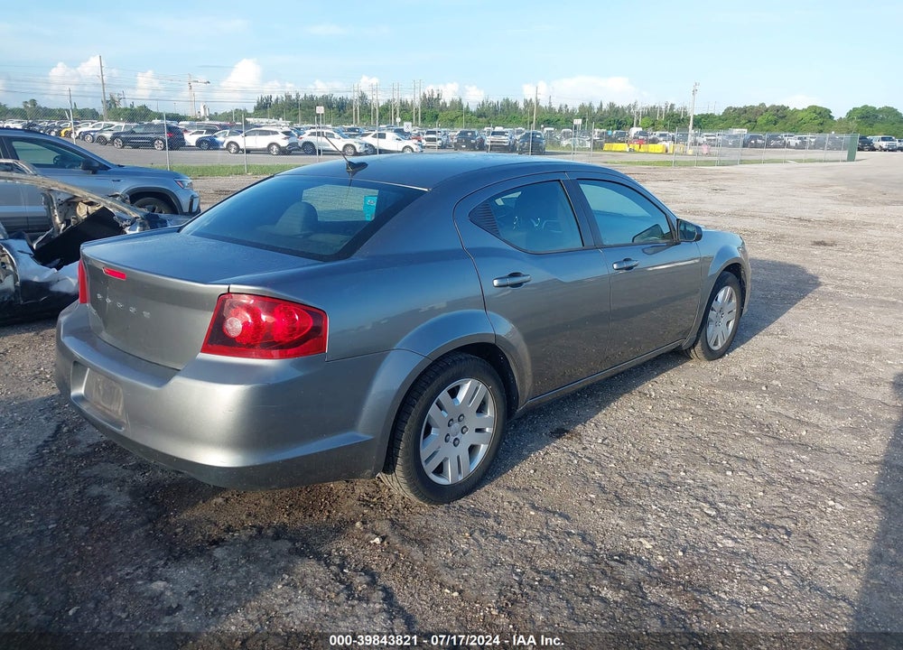 2012 DODGE AVENGER SE VIN: 1C3CDZAB4CN144331