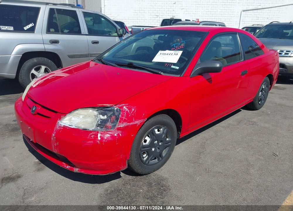 2001 HONDA CIVIC DX VIN: 1HGEM21291L040746