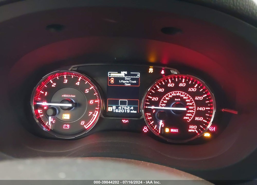 2016 SUBARU WRX VIN: JF1VA1B67G9812286