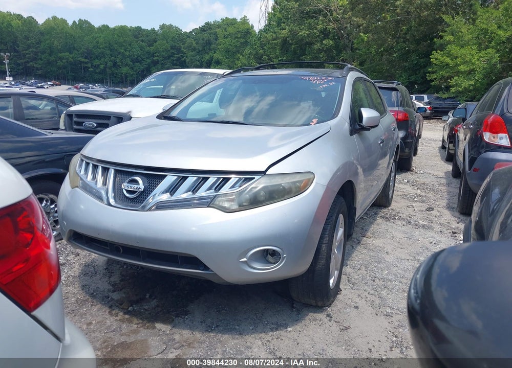 2009 NISSAN MURANO SL VIN: JN8AZ18U39W007644