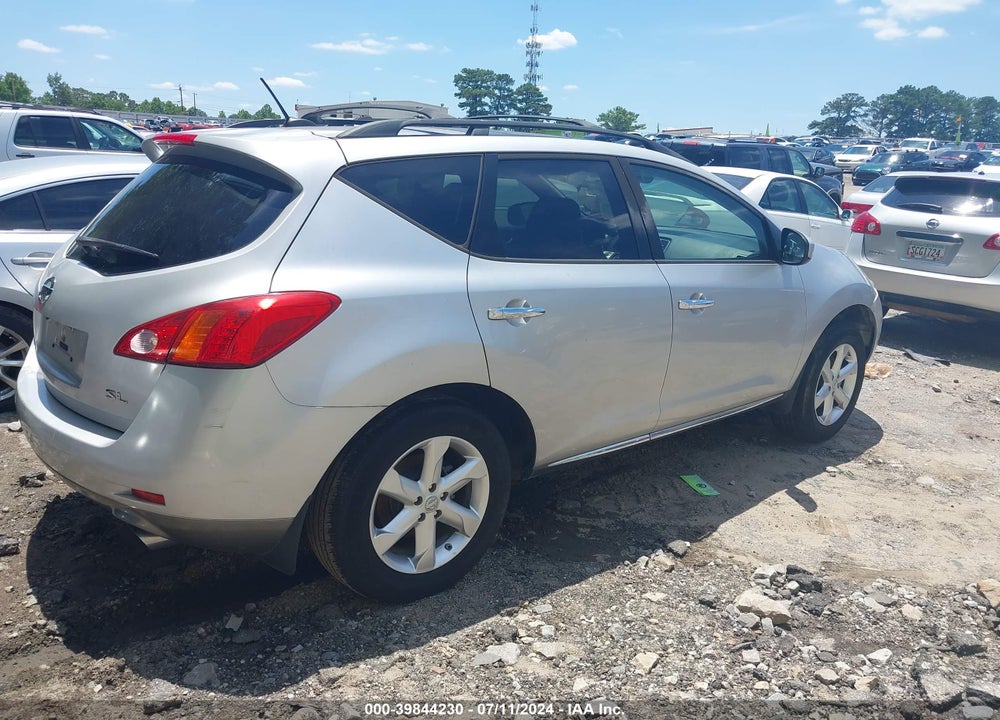2009 NISSAN MURANO SL VIN: JN8AZ18U39W007644