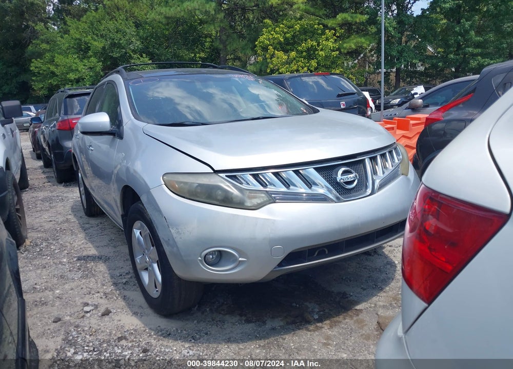 2009 NISSAN MURANO SL VIN: JN8AZ18U39W007644