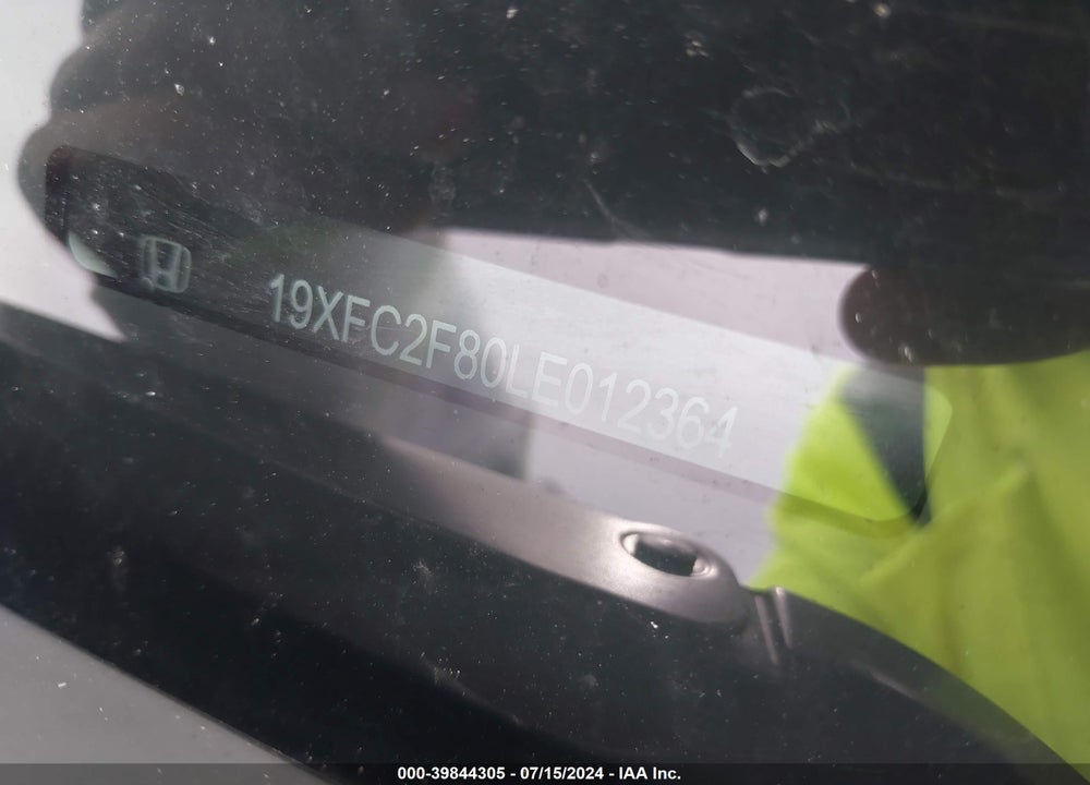 2020 HONDA CIVIC SPORT VIN: 19XFC2F80LE012364