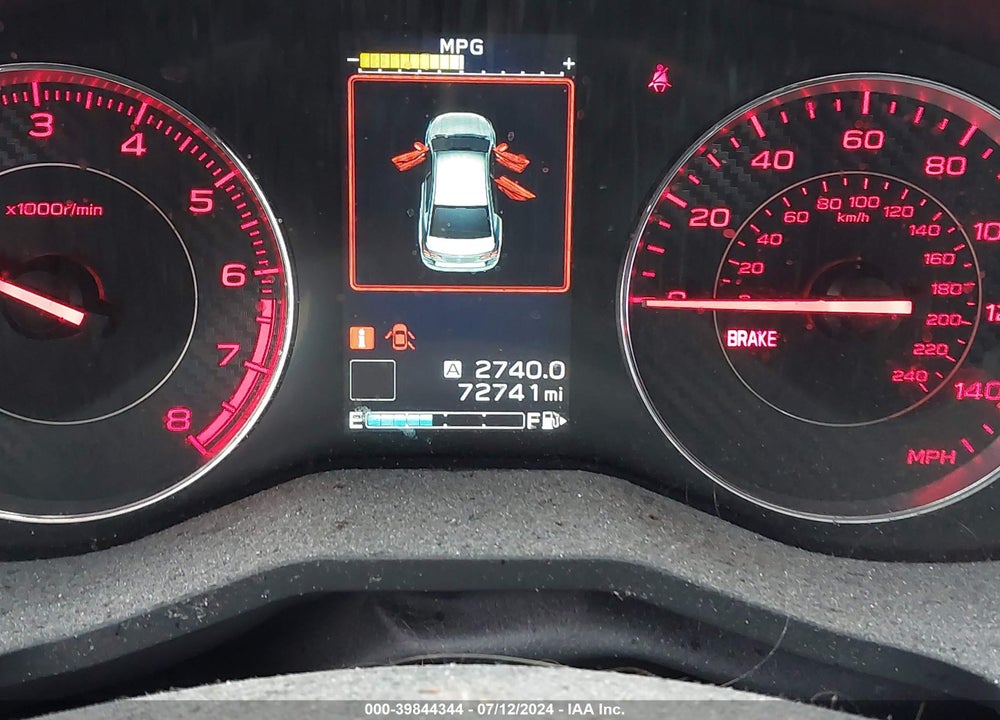 2019 SUBARU IMPREZA 2.0I SPORT VIN: 4S3GKAJ67K1625154