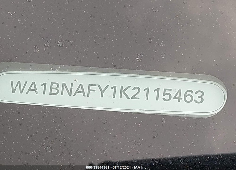 2019 AUDI Q5 VIN: WA1BNAFY1K2115463