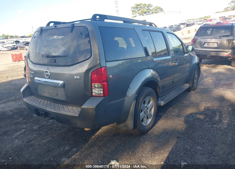 2008 NISSAN PATHFINDER SE VIN: 5N1AR18U48C665576