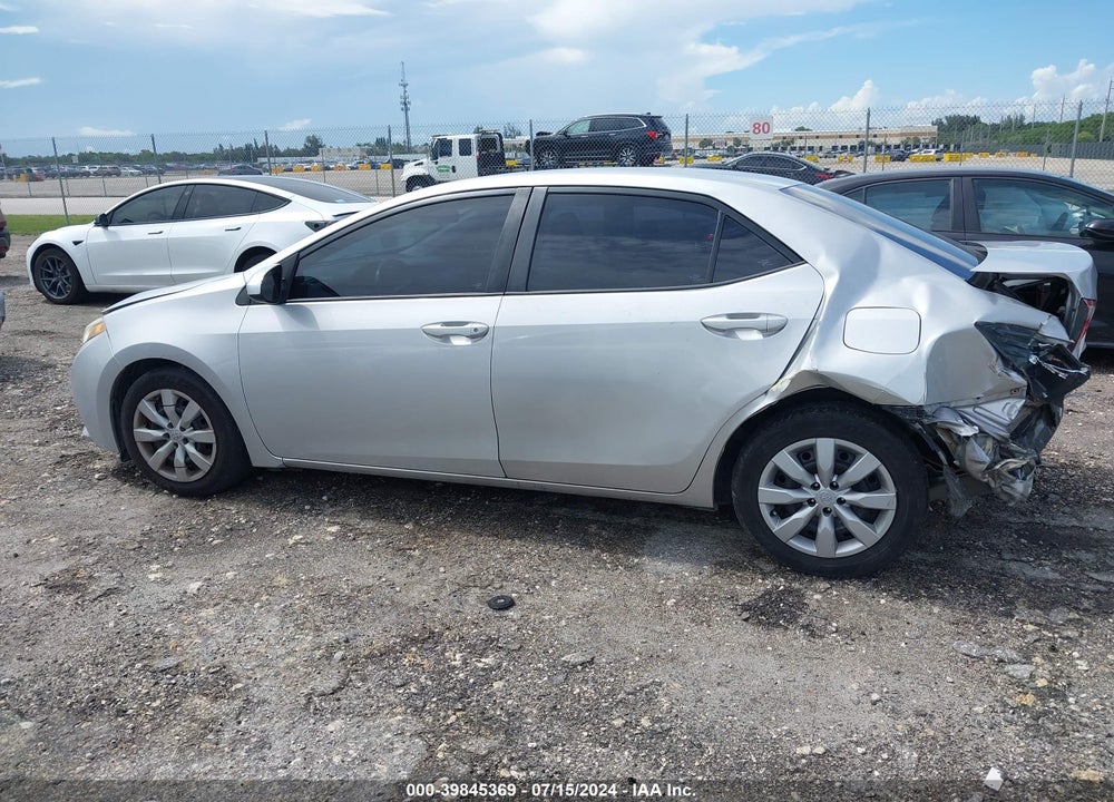 2016 TOYOTA COROLLA LE VIN: 2T1BURHE9GC556695