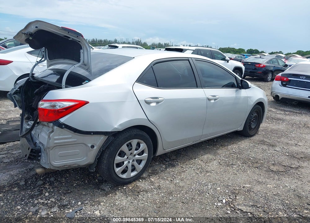 2016 TOYOTA COROLLA LE VIN: 2T1BURHE9GC556695