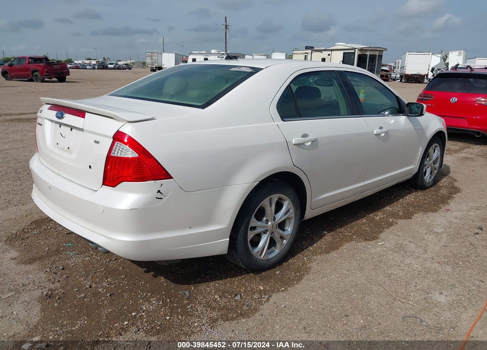 2012 FORD FUSION SE VIN: 3FAHP0HAXCR246396