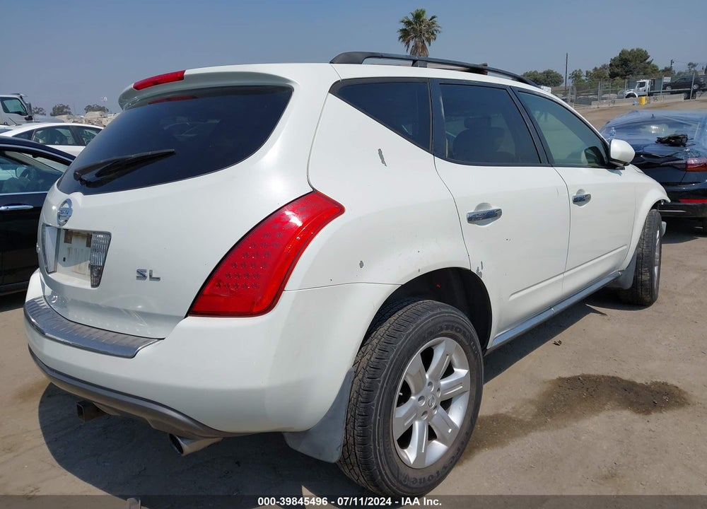 2007 NISSAN MURANO SL VIN: JN8AZ08T97W520380