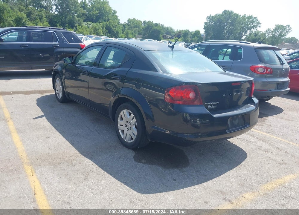 2012 DODGE AVENGER SE VIN: 1C3CDZAB8CN286598