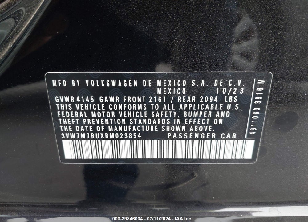 2024 VOLKSWAGEN JETTA 1.5T SE VIN: 3VW7M7BUXRM023854