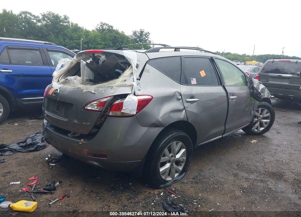 2012 NISSAN MURANO SL VIN: JN8AZ1MW0CW233851