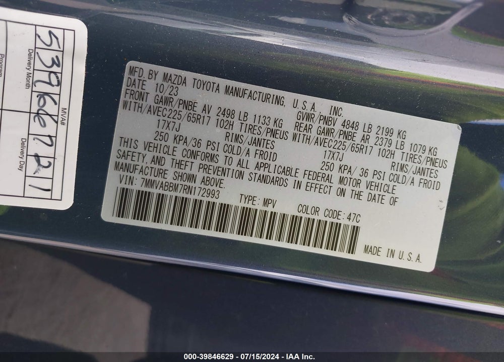 2024 MAZDA CX-50 2.5 S PREFERRED VIN: 7MMVABBM7RN172993