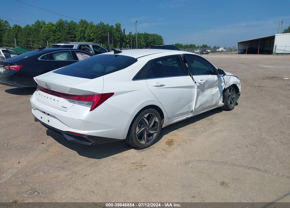 2021 HYUNDAI ELANTRA LIMITED VIN: 5NPLP4AG2MH016334