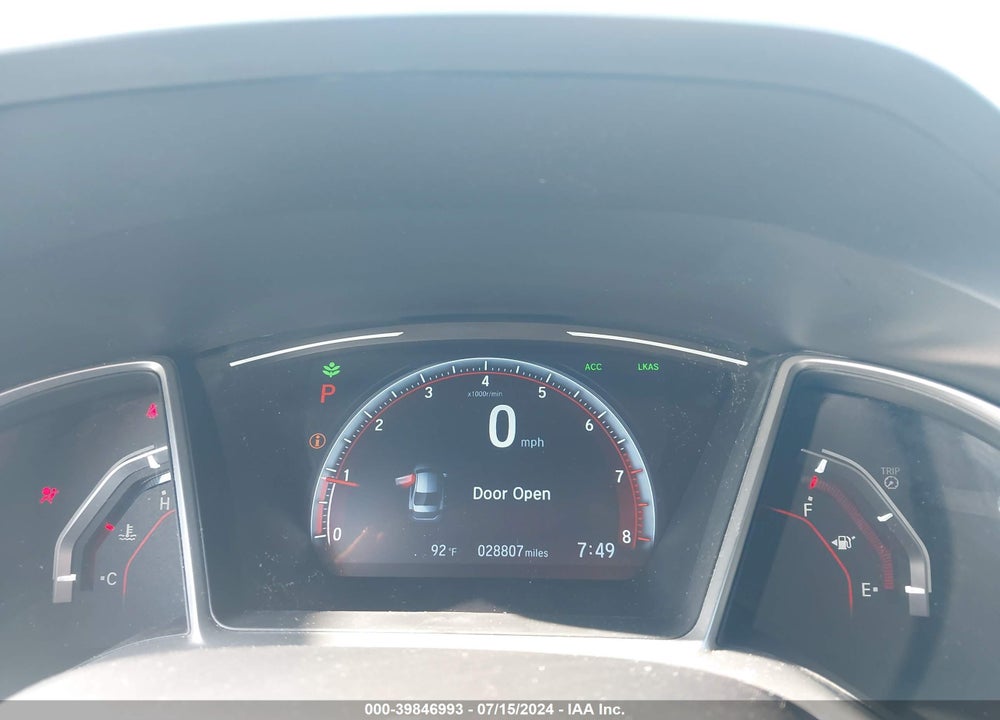 2019 HONDA CIVIC SPORT VIN: 19XFC2F82KE002501