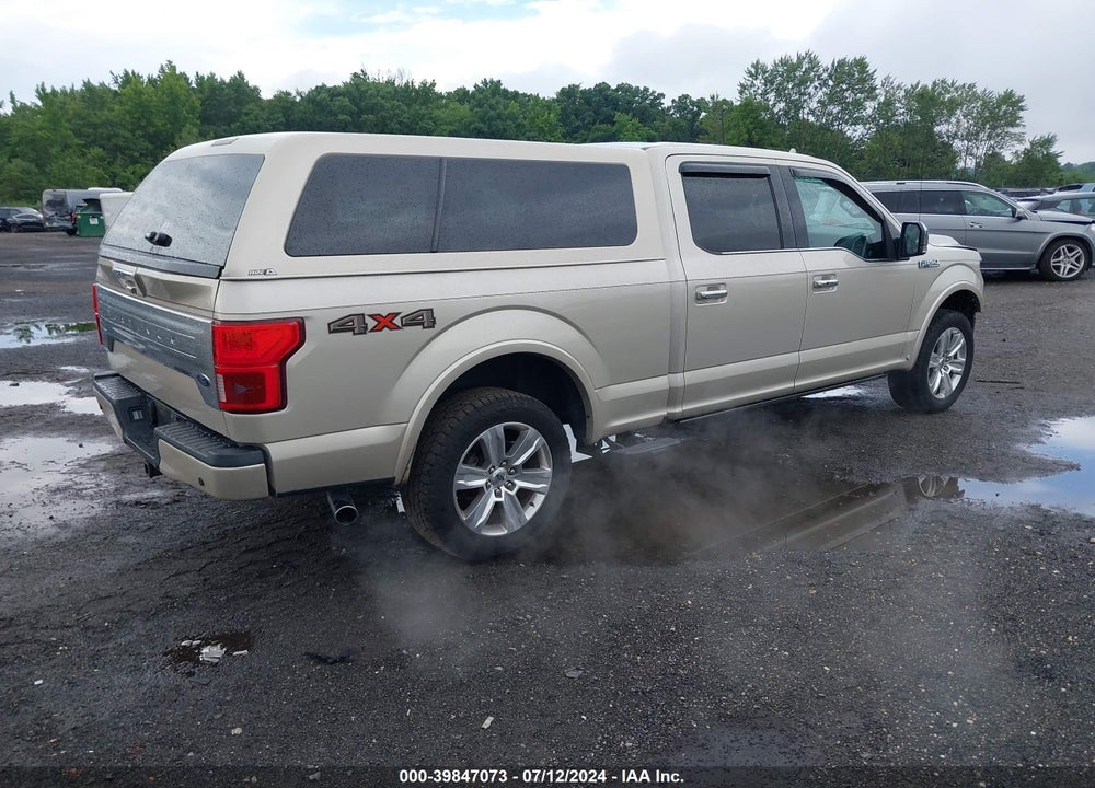 2018 FORD F-150 PLATINUM VIN: 1FTFW1EG8JFA85642