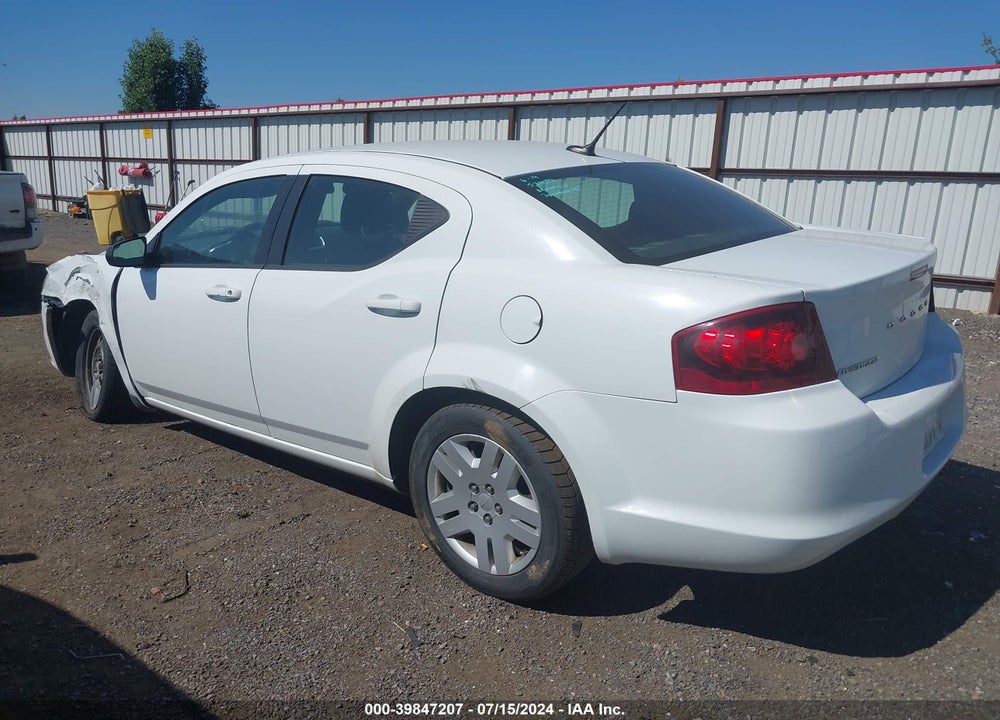 2012 DODGE AVENGER SE VIN: 1C3CDZAB4CN132311