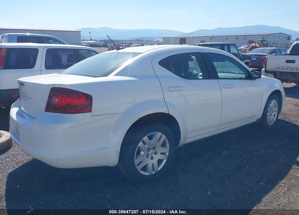 2012 DODGE AVENGER SE VIN: 1C3CDZAB4CN132311