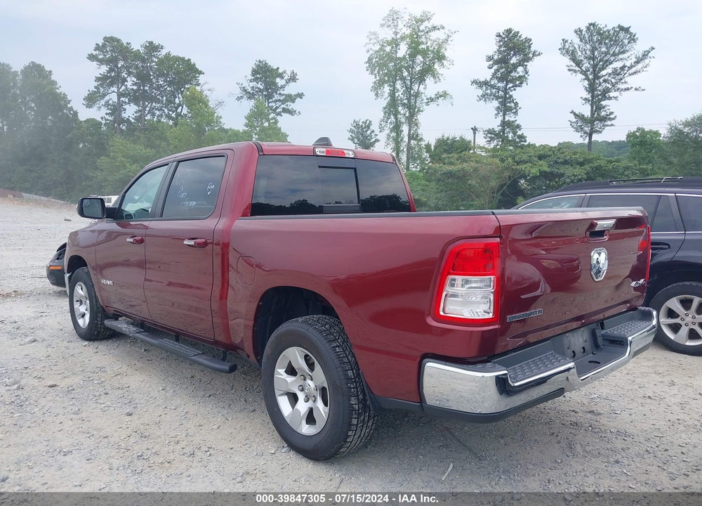 2019 RAM 1500 BIG HORN/LONE STAR 4X4 5'7 BOX VIN: 1C6RRFFG4KN727725