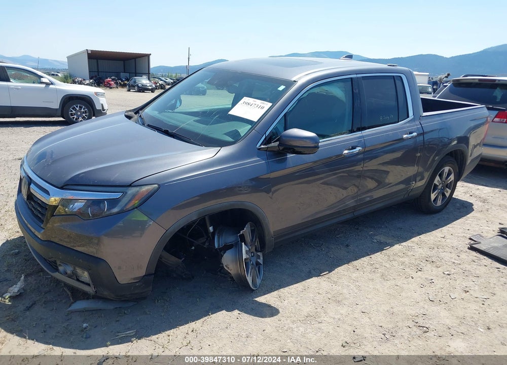 2019 HONDA RIDGELINE RTL-E VIN: 5FPYK3F78KB017241