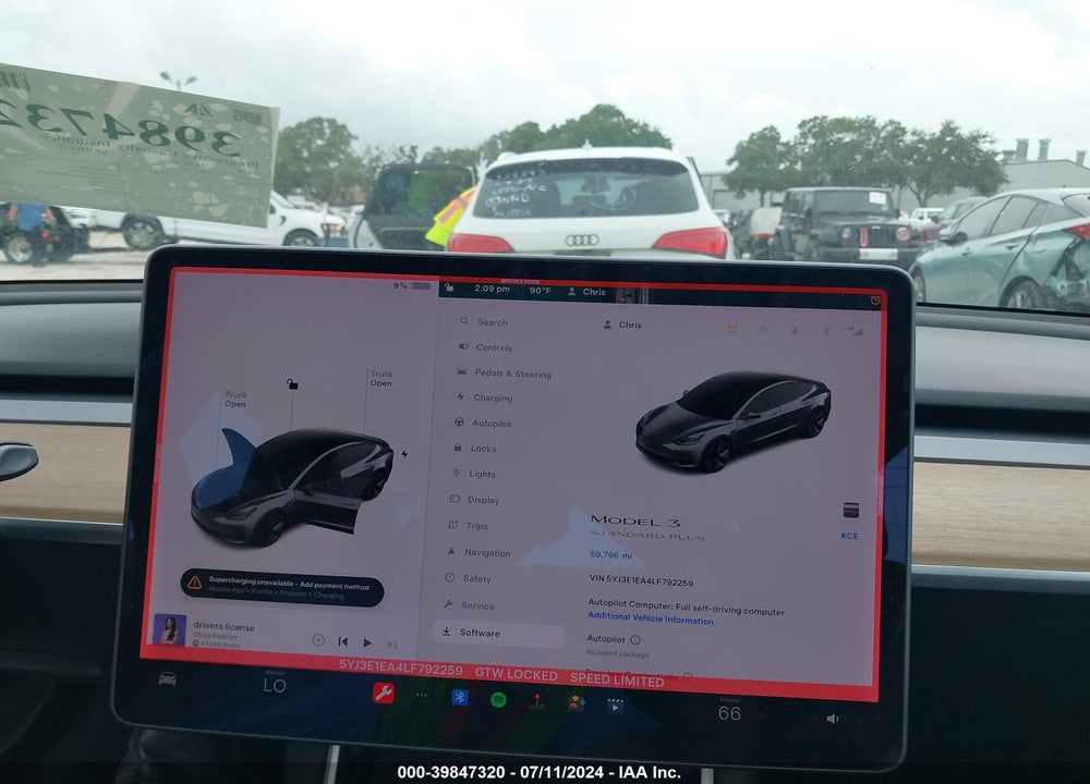 2020 TESLA MODEL 3 STANDARD RANGE PLUS REAR-WHEEL DRIVE/STANDARD RANGE REAR-WHEEL DRIVE VIN: 5YJ3E1EA4LF792259