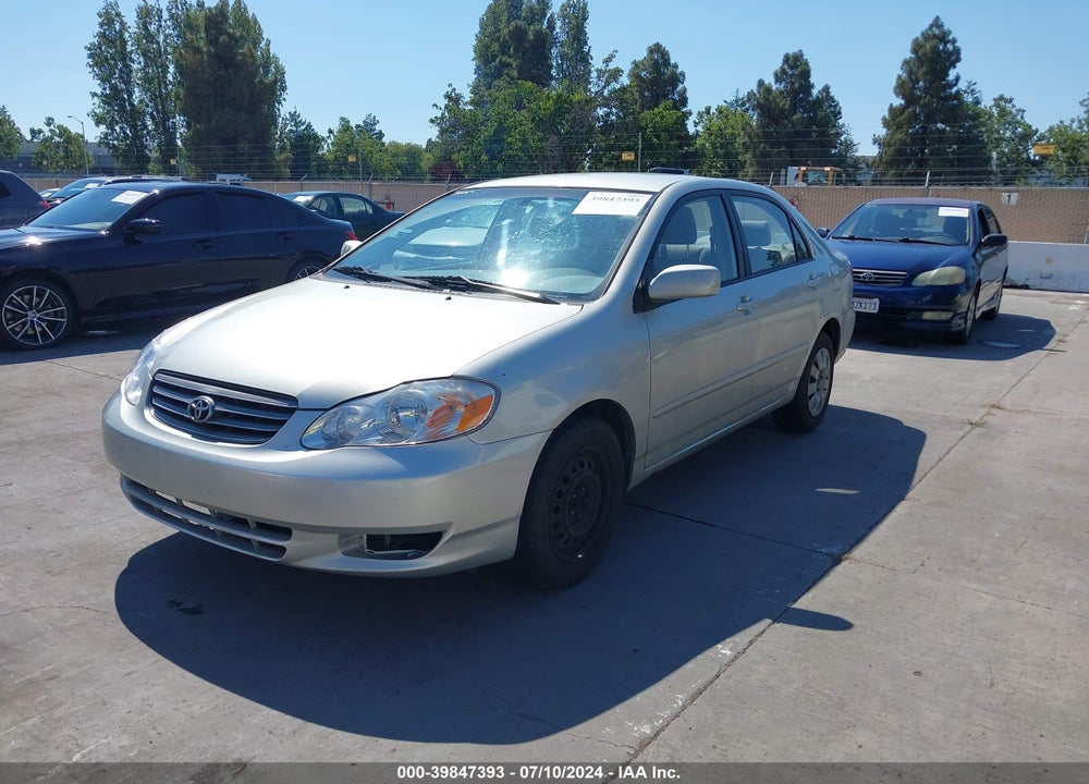 2003 TOYOTA COROLLA LE VIN: JTDBR32E130021520