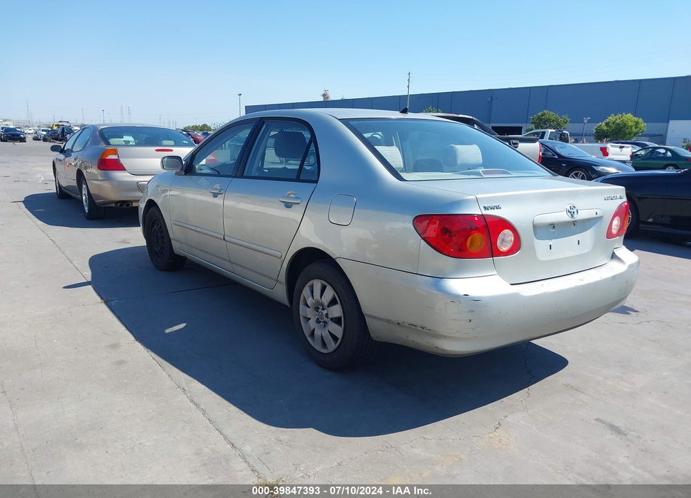 2003 TOYOTA COROLLA LE VIN: JTDBR32E130021520