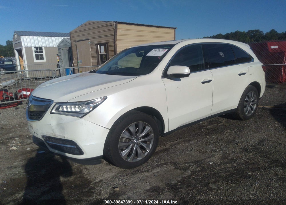2014 ACURA MDX TECHNOLOGY PACKAGE VIN: 5FRYD3H40EB008235