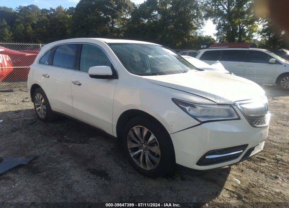 2014 ACURA MDX TECHNOLOGY PACKAGE VIN: 5FRYD3H40EB008235