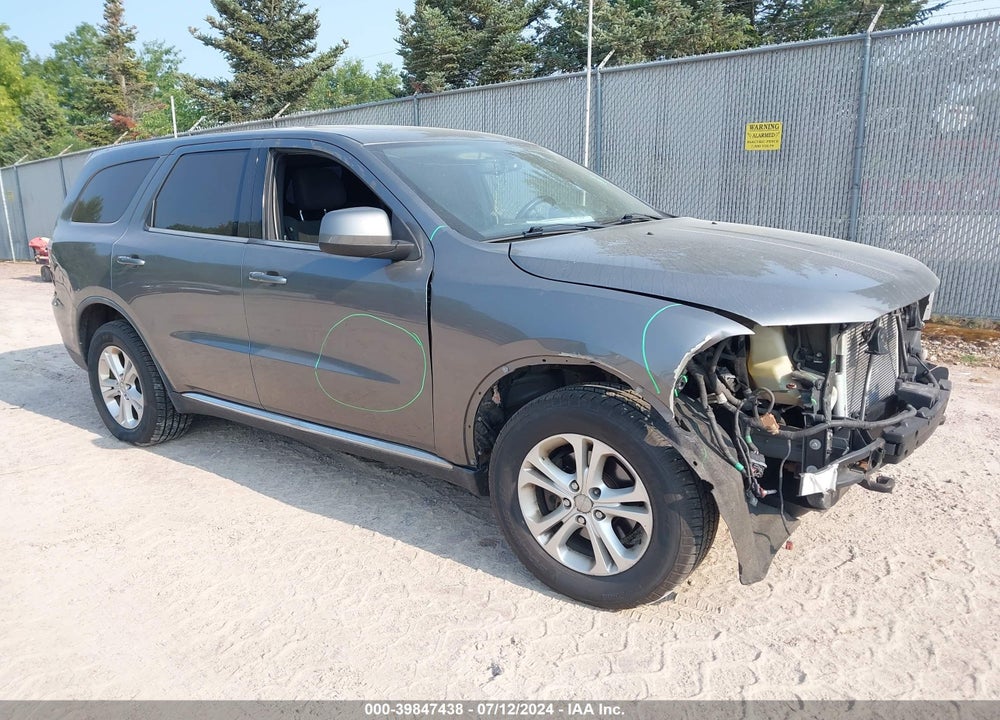 2012 DODGE DURANGO SXT VIN: 1C4RDJAG2CC217663