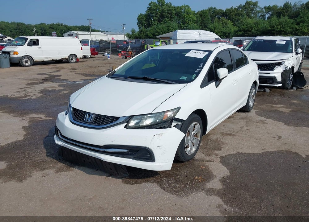 2014 HONDA CIVIC LX VIN: 19XFB2F52EE000275