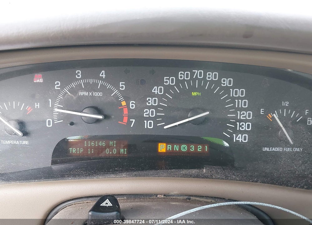 2001 BUICK PARK AVENUE VIN: 1G4CW54K814139870