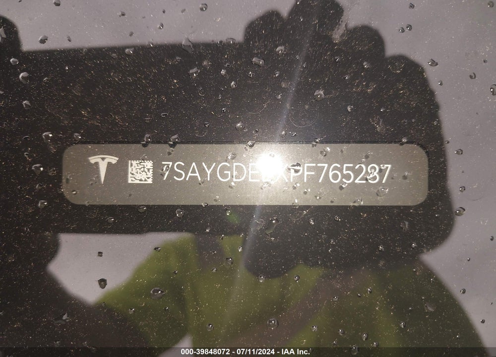 2023 TESLA MODEL Y AWD/LONG RANGE DUAL MOTOR ALL-WHEEL DRIVE VIN: 7SAYGDEEXPF765287