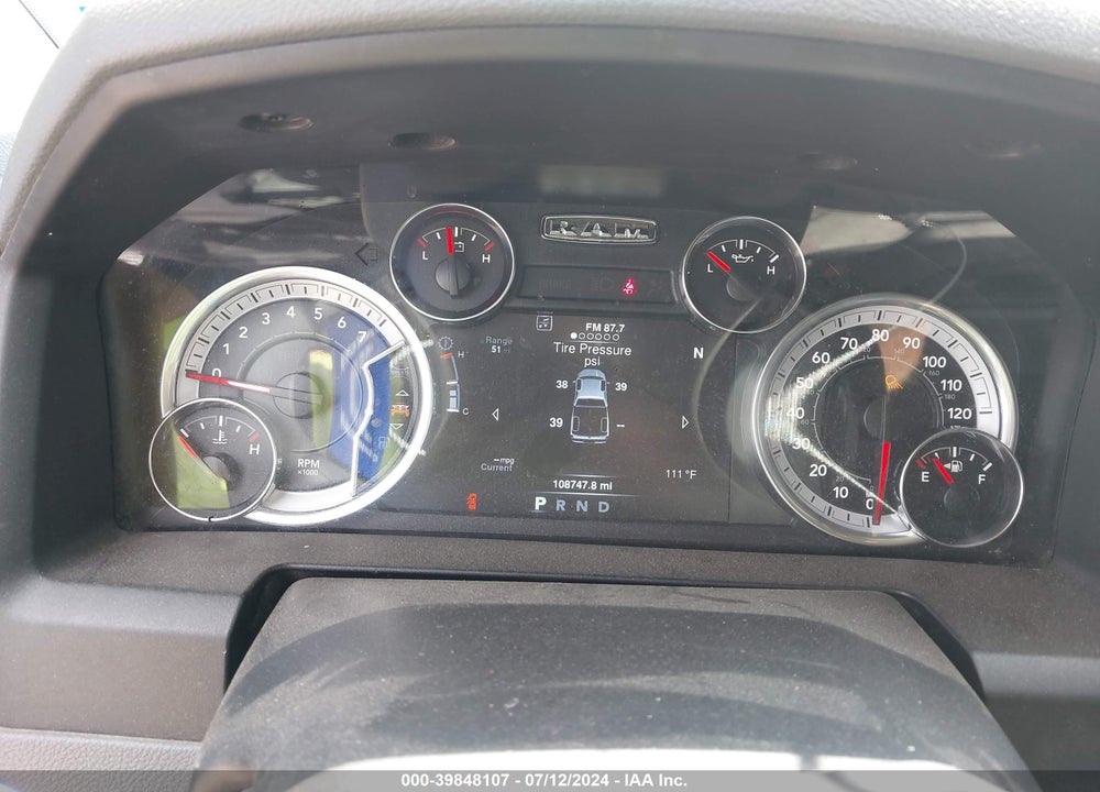 2019 RAM 1500 CLASSIC BIG HORN 4X2 6'4 BOX VIN: 1C6RR6TT7KS653574