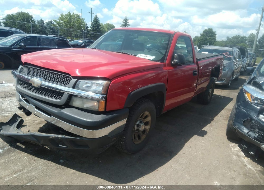 2005 CHEVROLET SILVERADO 1500 WORK TRUCK VIN: 1GCEK14X95Z251289