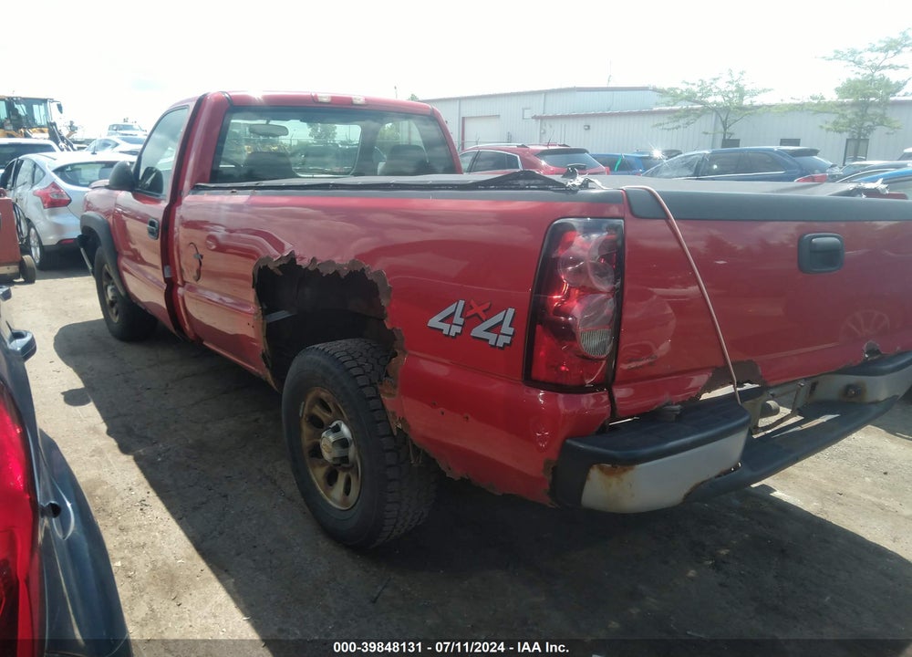 2005 CHEVROLET SILVERADO 1500 WORK TRUCK VIN: 1GCEK14X95Z251289