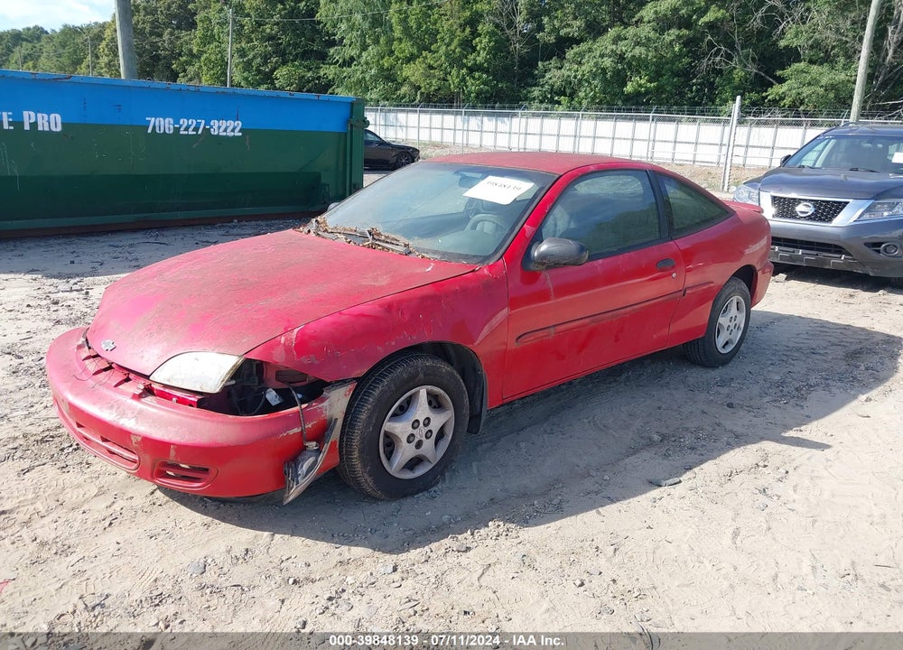 2002 CHEVROLET CAVALIER VIN: 1G1JC124X27253444