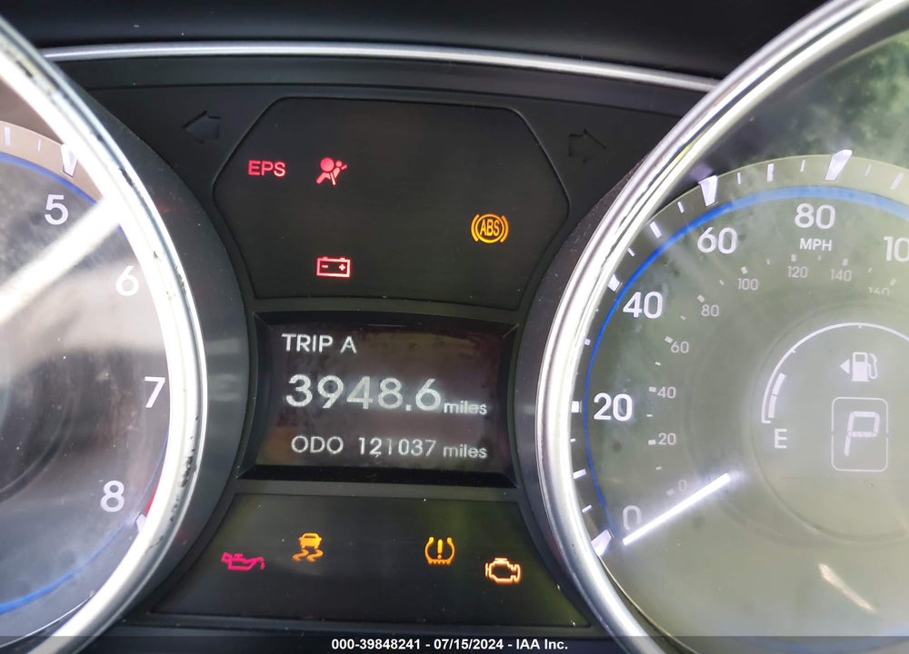 2012 HYUNDAI SONATA GLS VIN: 5NPEB4AC9CH372993