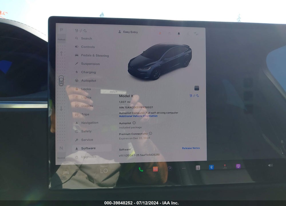 2023 TESLA MODEL X DUAL MOTOR ALL-WHEEL DRIVE/STANDARD RANGE VIN: 7SAXCDE51PF430037