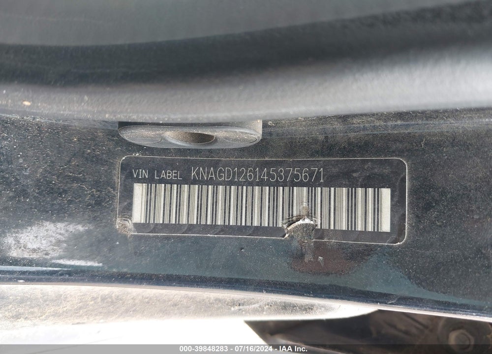 2004 KIA OPTIMA EX/LX VIN: KNAGD126145375671