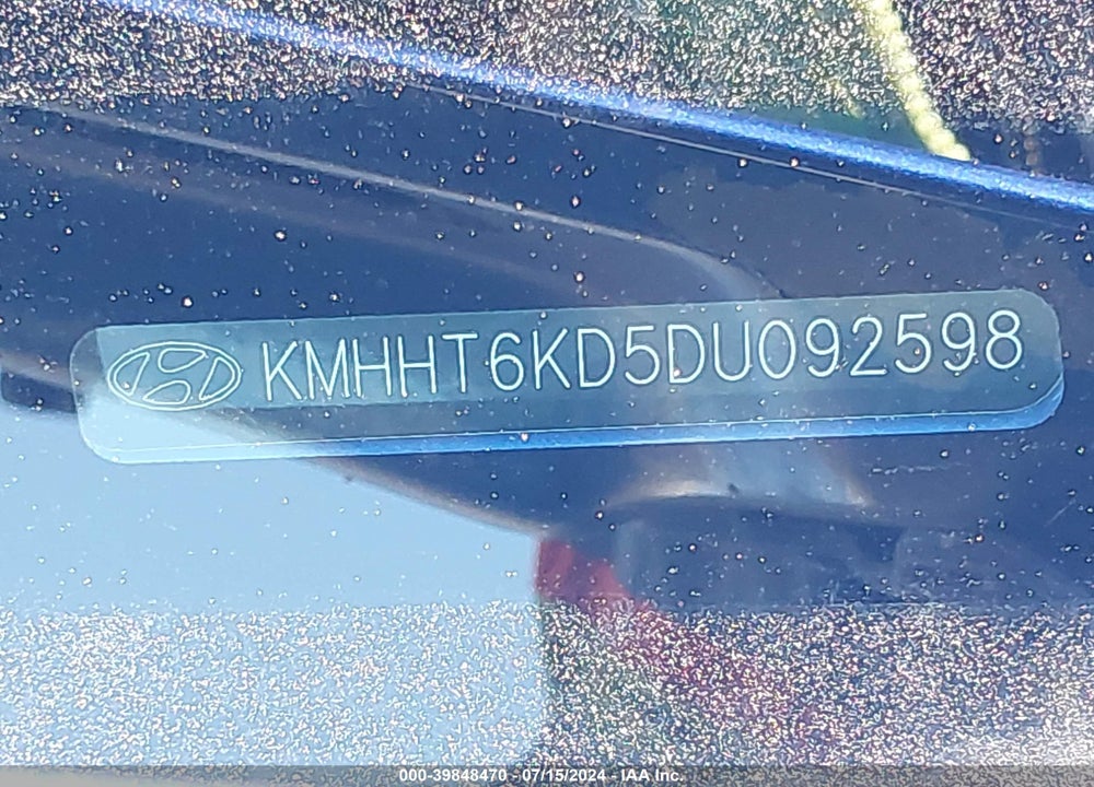 2013 HYUNDAI GENESIS 2.0T VIN: KMHHT6KD5DU092598