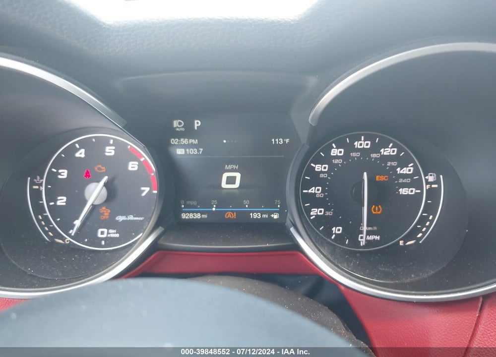 2018 ALFA ROMEO STELVIO TI SPORT AWD VIN: ZASFAKNN9J7B98567