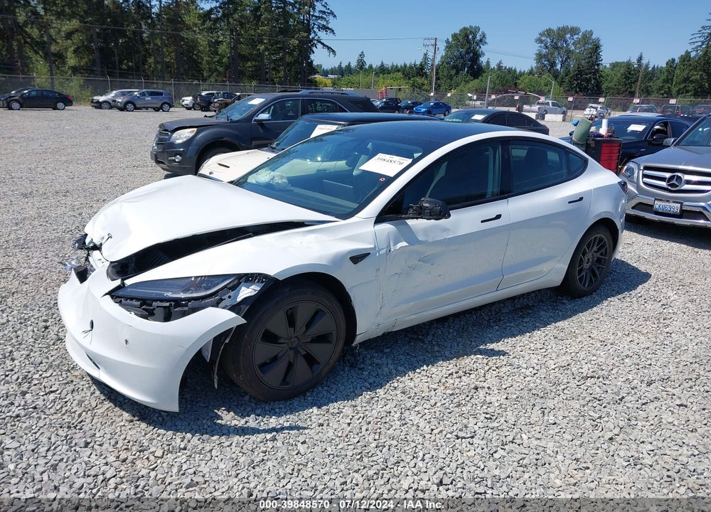 2024 TESLA MODEL 3 REAR-WHEEL DRIVE VIN: 5YJ3E1EAXRF727053