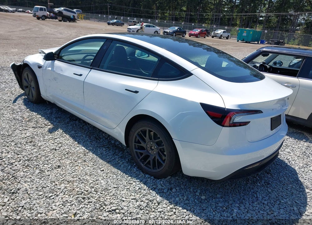 2024 TESLA MODEL 3 REAR-WHEEL DRIVE VIN: 5YJ3E1EAXRF727053