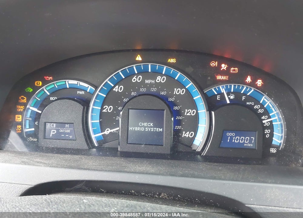 2013 TOYOTA CAMRY HYBRID LE VIN: 4T1BD1FK1DU078650