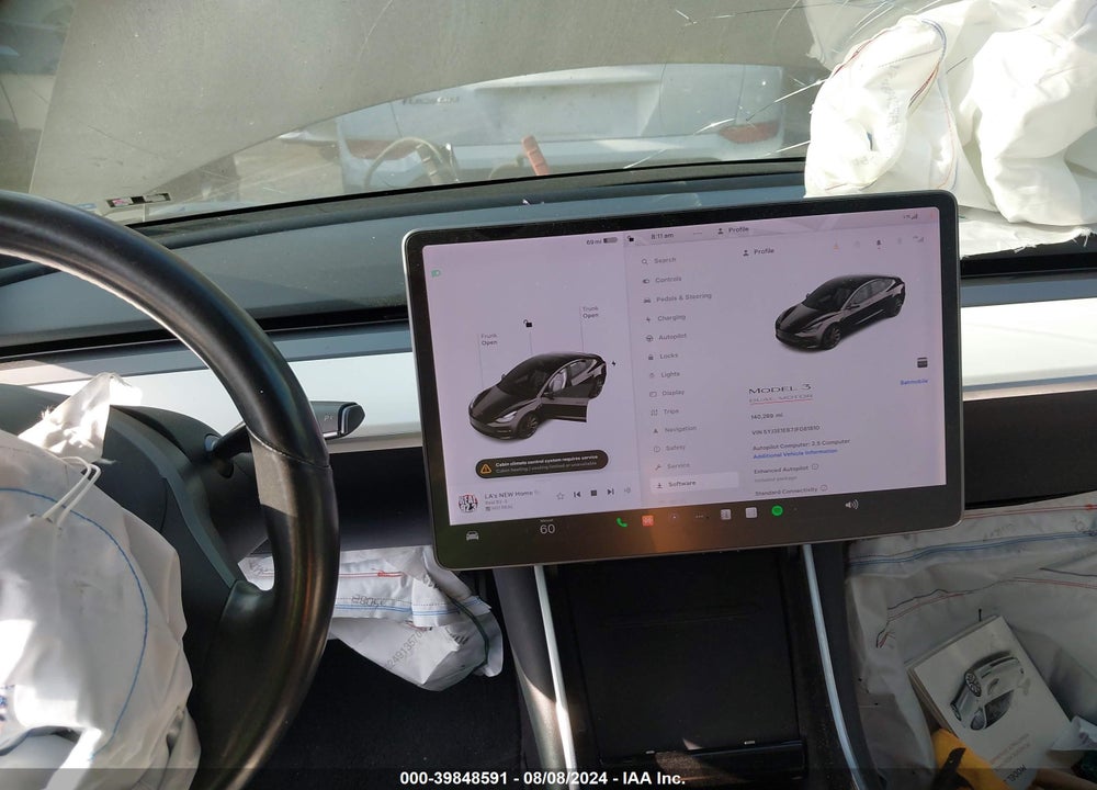 2018 TESLA MODEL 3 LONG RANGE/PERFORMANCE VIN: 5YJ3E1EB7JF081810