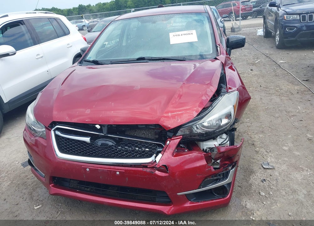 2016 SUBARU IMPREZA 2.0I VIN: JF1GPAA64G8292675