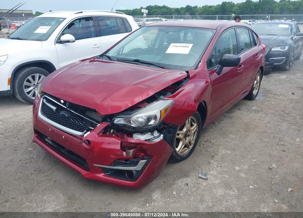 2016 SUBARU IMPREZA 2.0I VIN: JF1GPAA64G8292675